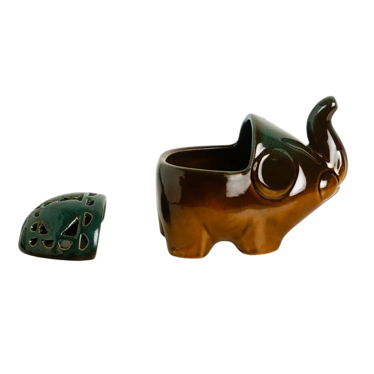 Mini Ceramic Elephant Tea Light Holder - Image 3