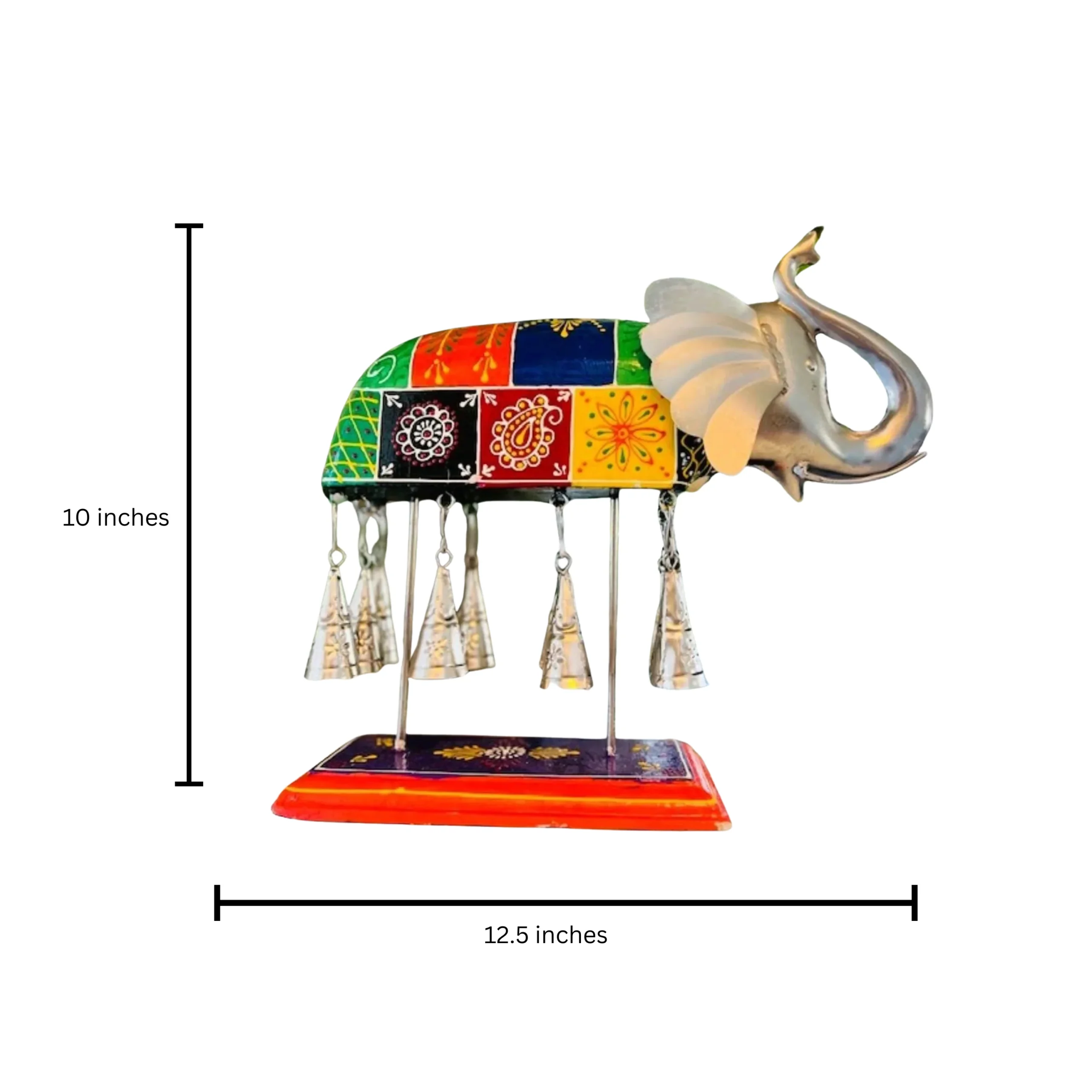 Metal bell elephant decor - Image 9