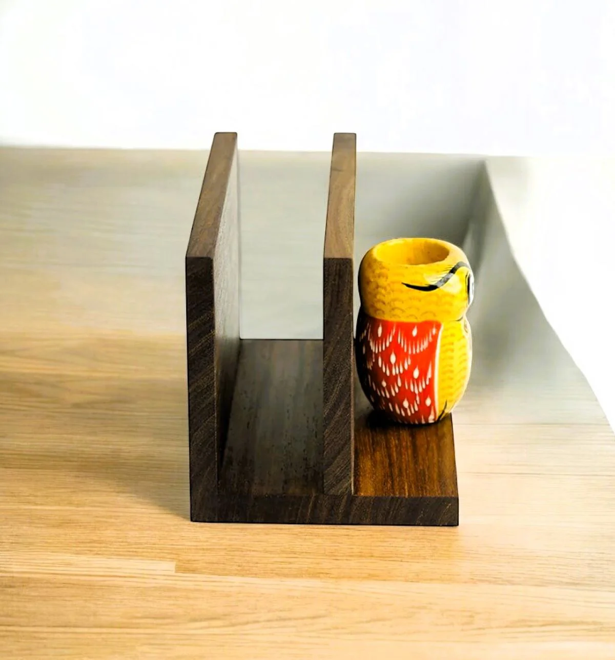 Hand Painted Owl Toothpick And Napkin Holder - Image 5