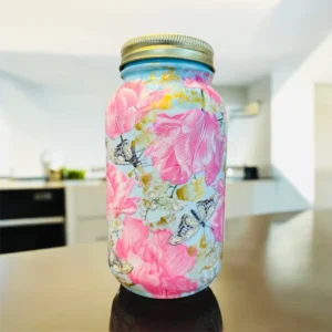 Handcrafted 32 Oz Mason Jar – Rustic Home Decor Accent