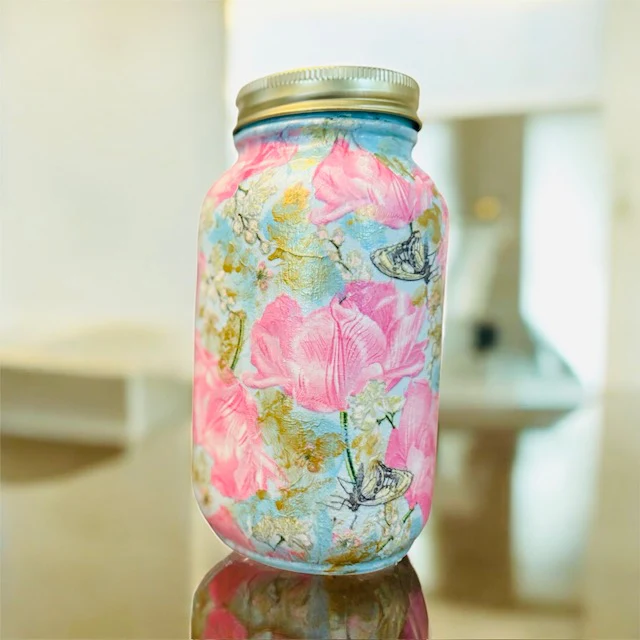 Handcrafted 32 Oz Mason Jar – Rustic Home Decor Accent - Image 3