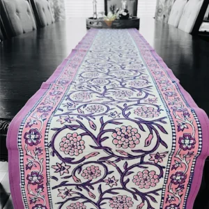 Cotton Block Printing Table Runner