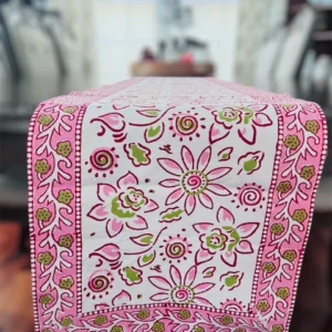 Cotton Block Printing Table Runner