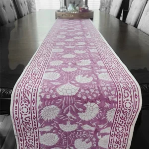 Cotton Block Printing Table Runner