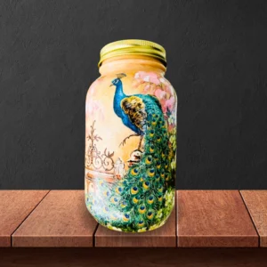 Customizable 32 Oz Mason Jar – Handmade Rustic Jar for Weddings & Parties